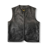 Euro Style Duotone Black & Grey Leather Waistcoat