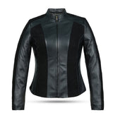 Chaleco de cuero negro clásico de siete líneas Leatherick