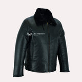 Men's Fur Black Leather Jacket