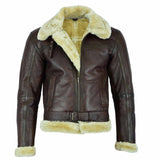 Chaqueta de cuero estilo aviador marrón Leatherick