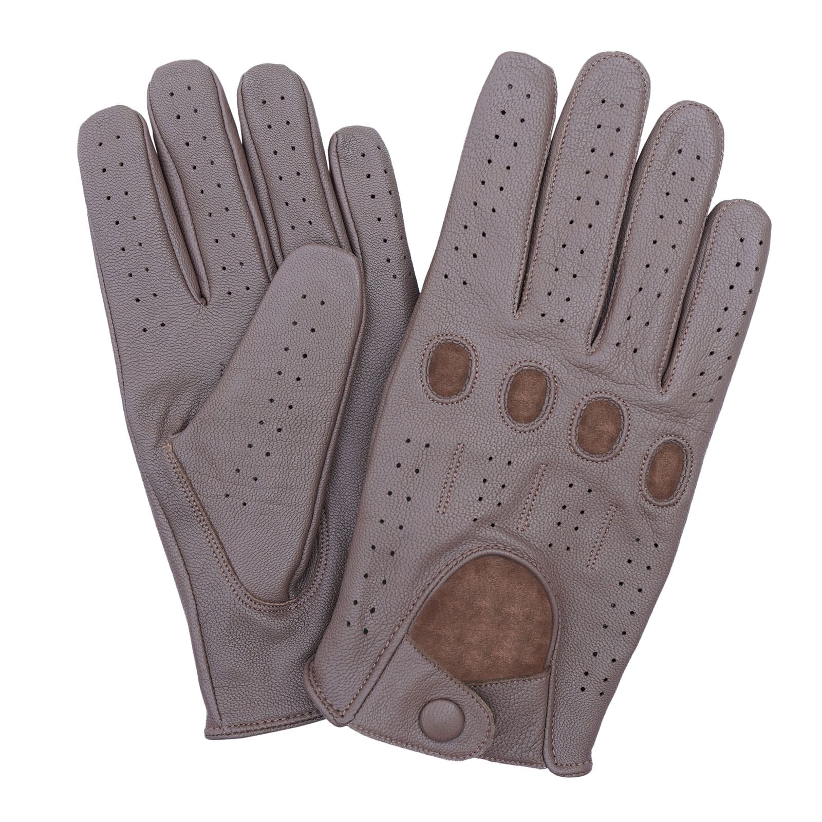 herren autofahrer handschuhe Leatherick Herren-Autohandschuhe aus echtem Leder, klassisch, hellbrau
