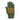 Thunder Grip Green Leather Glove - Front view displaying suede knuckle protection and reinforced finger panels.