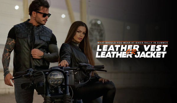 Was solltest du bei einer Biker-Rallye im Sommer tragen: Lederweste oder Lederjacke?