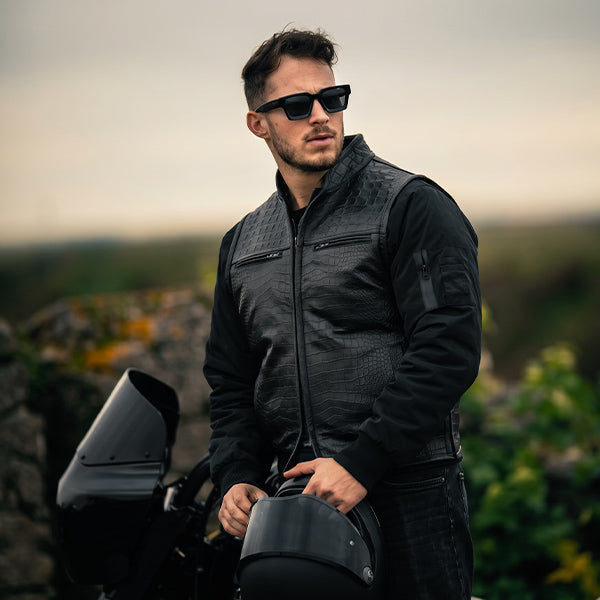 Mens Custom Biker Vest – Leatherick