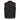 Men's Heartbeat Stitch Charcoal Denim & Leather Biker Waistcoat