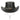 Black Floral Plated Pattern Leather Hat