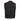 Men's Heartbeat Stitch Charcoal Denim & Leather Biker Waistcoat