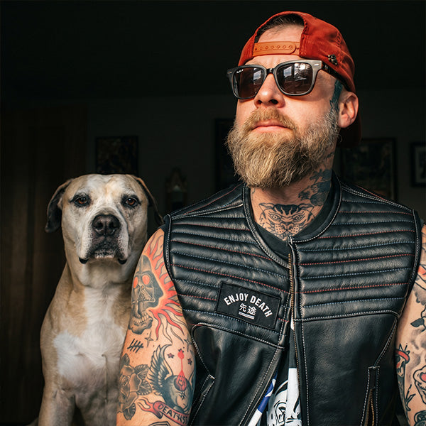 Mens Custom Biker Vest – Leatherick