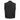 Men's Heartbeat Stitch Charcoal Denim & Leather Biker Waistcoat