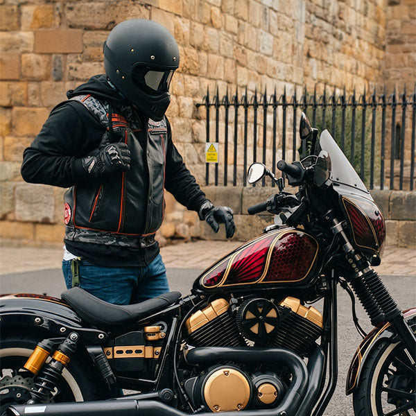 バイクウェア・装備 CUSTOM BIKER LEATHER VEST Mens Custom Biker Vest – Leatherick