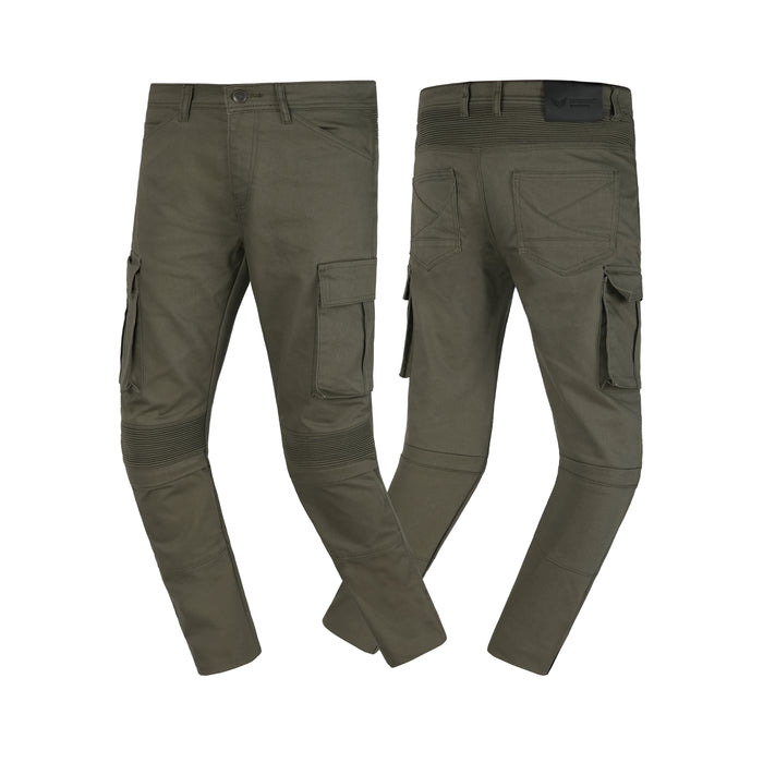 Leatherick Single Layer Olive Cargo Trouser - CE Certified