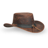 Floral Light Tan 1011 Bush Leather Hat