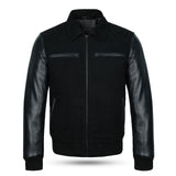 Leatherick Klassische Seven Line schwarze Lederweste