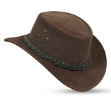 Sombrero de cuero estilo australiano Leatherick