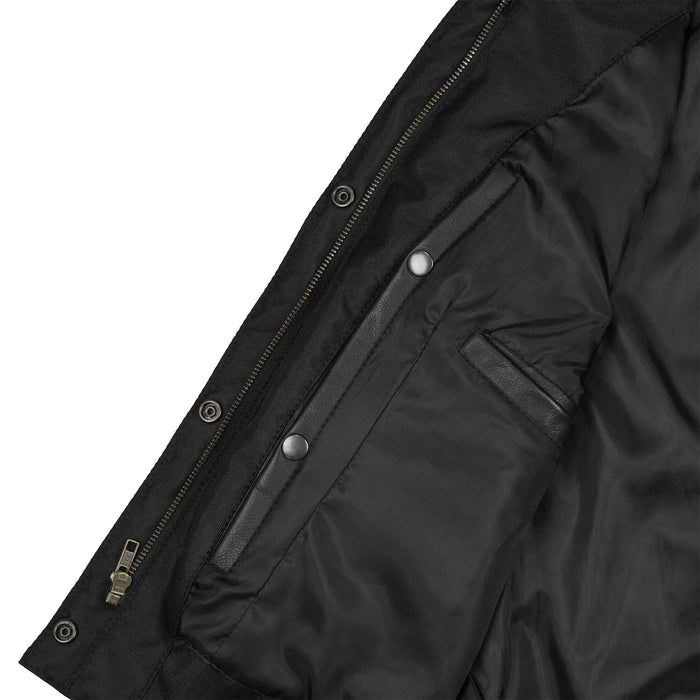 Women's SOA Style Black Leather Motorcycle Waistcoat