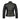 Full back of engraved leather jacket for women Textured black sheep leather.