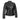LadiesBlackLeatherJacketSideFront Image