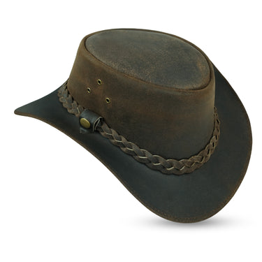 Leatherick Western Style Brown Cowboy Hat