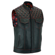 Leatherick Mens Leather Finish and Heavy Denim Biker Style Leatherick Mens Leather Finish and Heavy Denim Biker Style