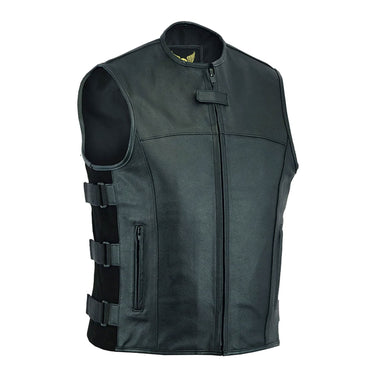 Men’s SWAT Style Biker Leather Vest