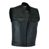 Leatherick SOA Collared Biker Vest