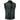 Front view of SOA Pre Waistcoat in black cow leather with black stitching and red & black paisley satin liner for men.