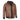 A brown Victor buffalo leather bomber jacket for men featuring a removable black hood and multiple zip pockets.