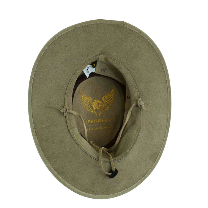 Leatherick Western Style Camel Suede Bush Hat