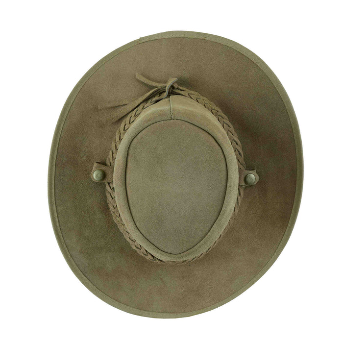 Leatherick Western Style Camel Suede Bush Hat