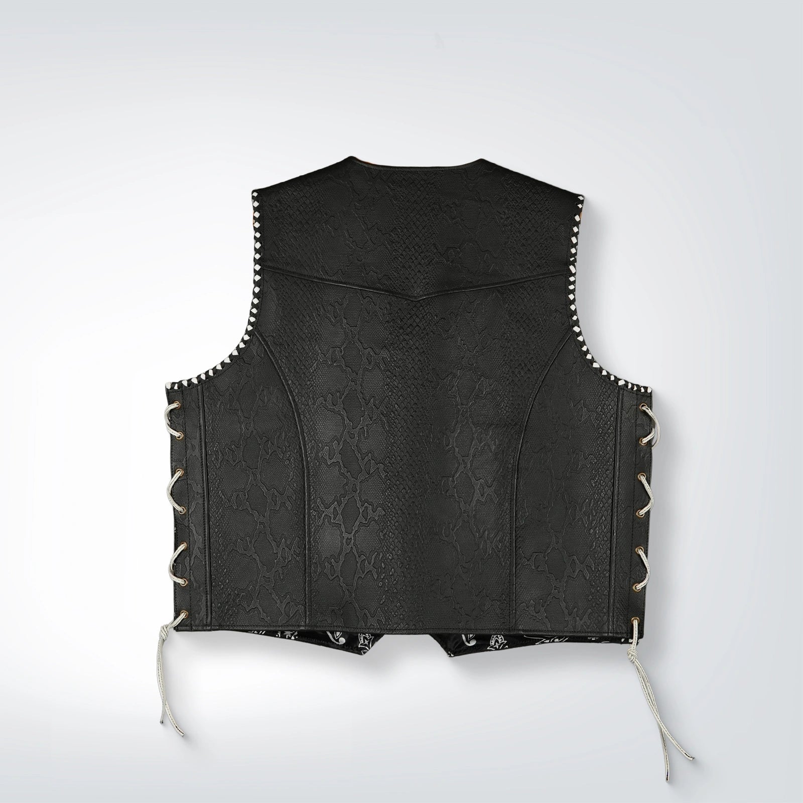Custom Classic Premium Leather Biker Waistcoat for Men
