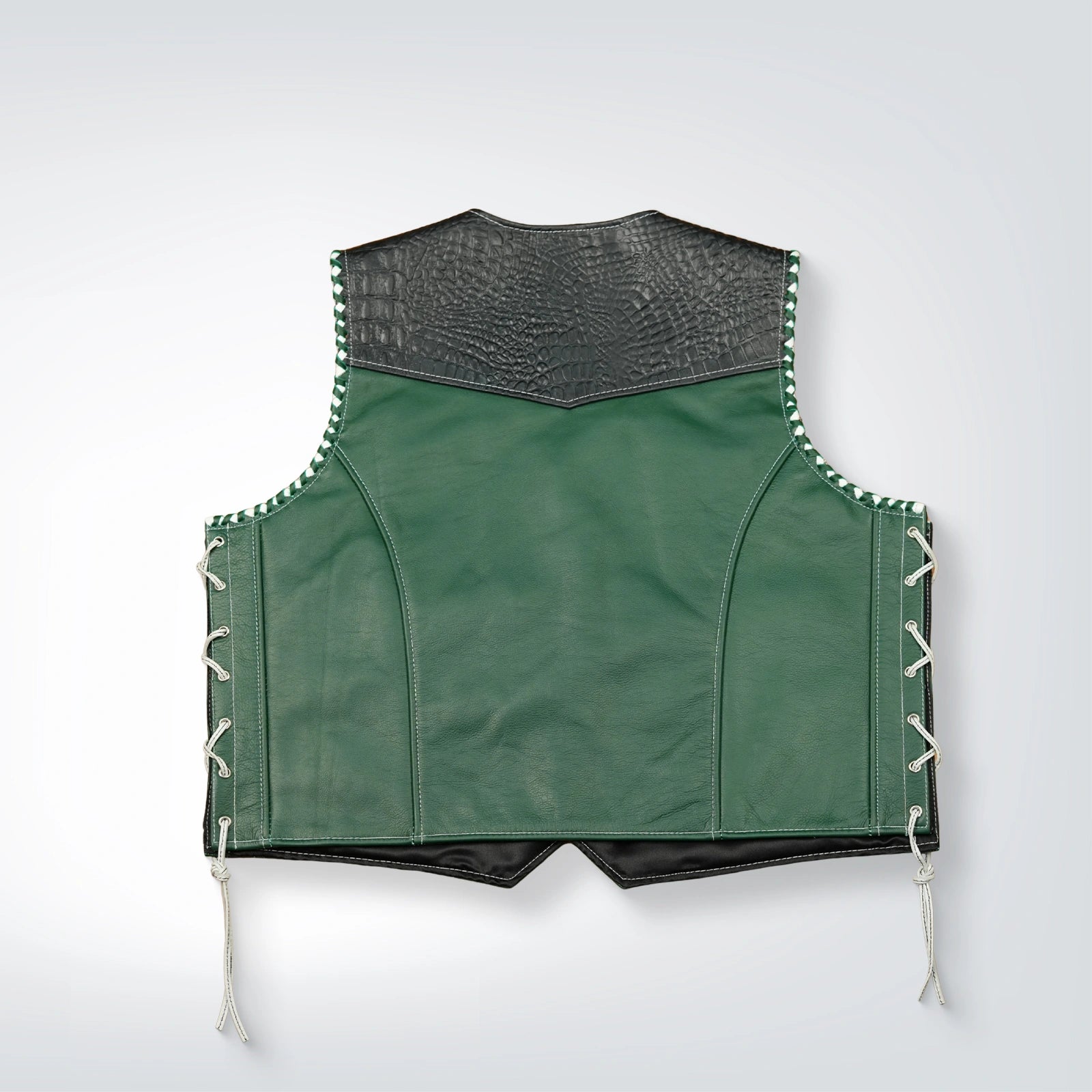 Custom Classic Premium Leather Biker Waistcoat for Men