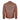 Back view of a men's brown real Hooper leather biker jacket showing clean stitching and zip details on the sleeves.