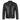 Black Hooper Men's Leather Jacket front with open zip.