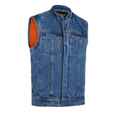 Chaleco vaquero azul Aura de Leatherick para hombre