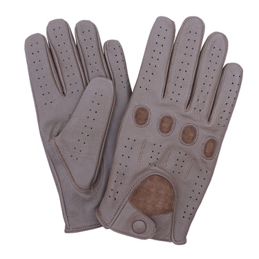 Leatherick Herren-Autohandschuhe aus echtem Leder, klassisch, hellbraun