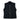 Collared Men's Black Denim Motorcycle Vest - Biker Club Cut