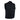 Collared Men's Black Denim Motorcycle Vest - Biker Club Cut