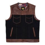 Chaleco de cuero personalizado SOA Leatherick