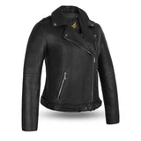 Women's Black Lamb Nappa Leather Brando Jacket
