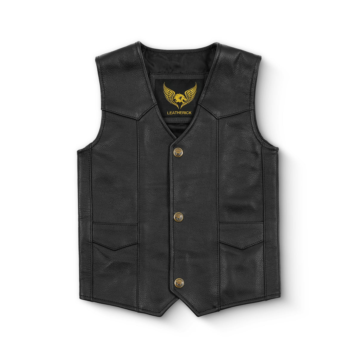 Custom leather vest gallery image