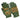Thunder Grip Green Leather Motorbike Gloves - Front and back view showcasing suede knuckles and premium cowhide leather.